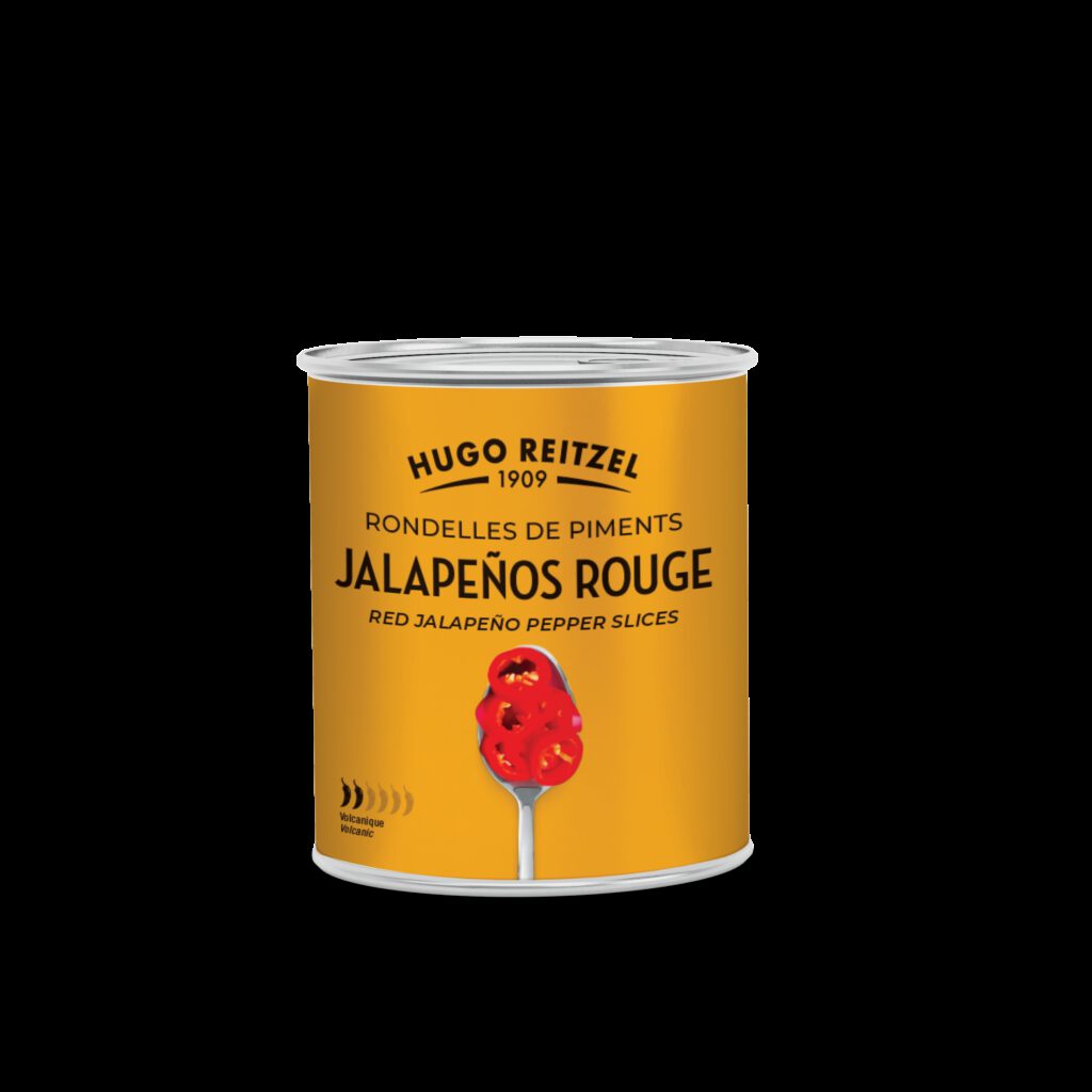 Piments rouges Jalapenos en rondelles